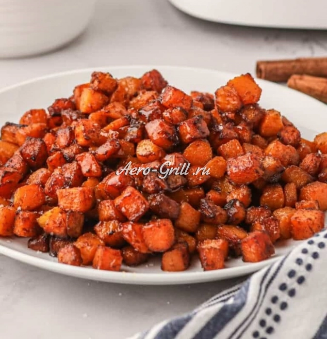 Мускатная тыква с мёдом и корицей