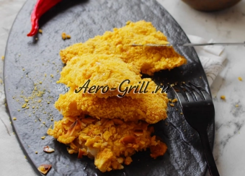 Филе судака в кукурузной панировке